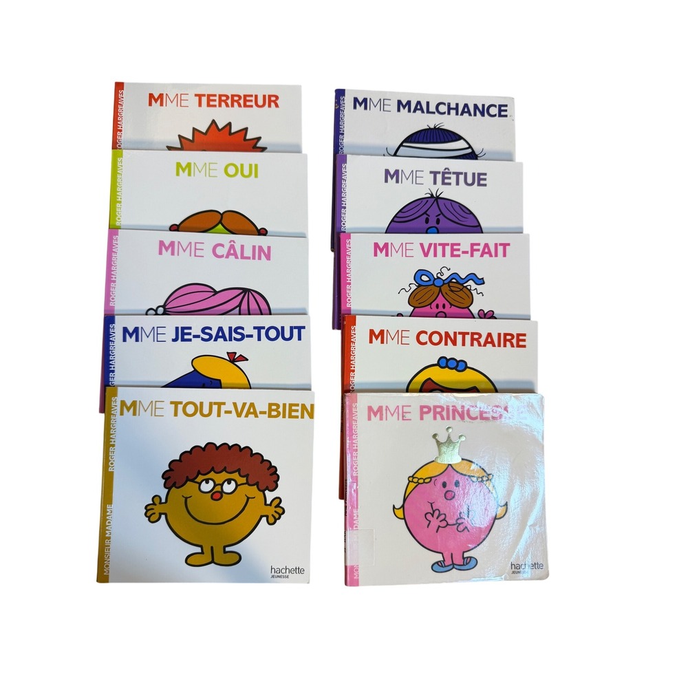 Hachette Jeunesse Madame French Book Set 10pc Good Roger Hargreaves Classic